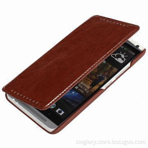 PU Leather Mobile Phone Case for HTC One Max T6, OEM Order Welcomed